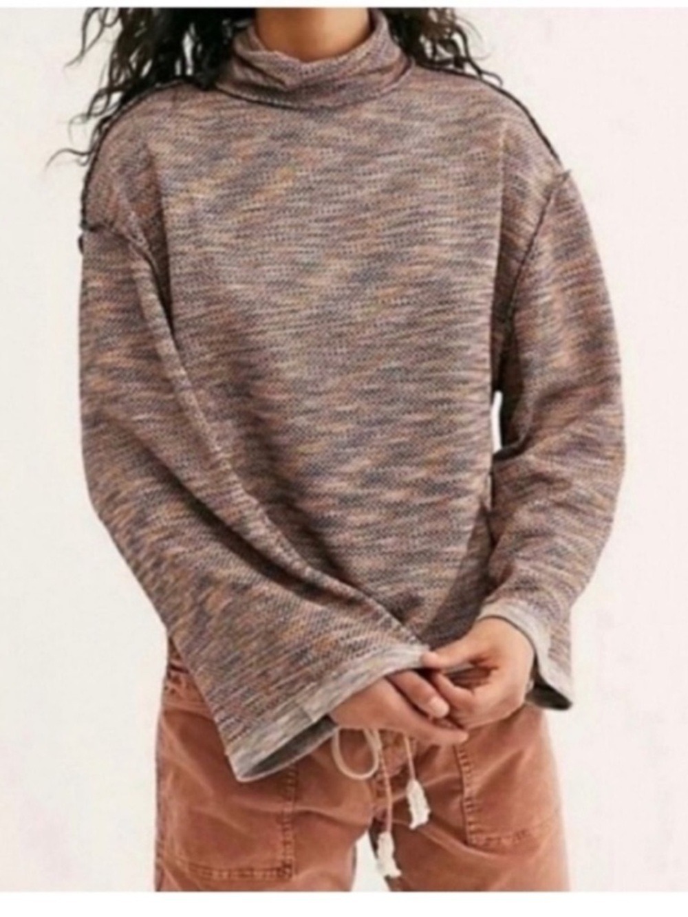 Free People Sunny Days Turtleneck Sweater Top